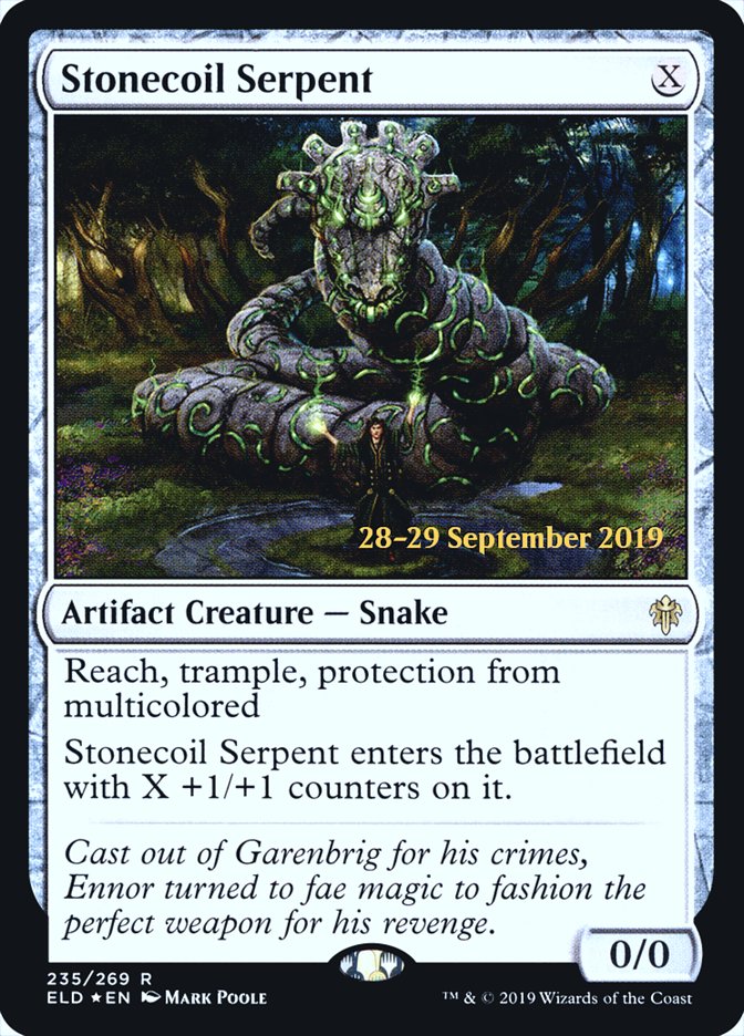Serpiente de bobina de piedra [Promos de prelanzamiento de Trono de Eldraine]