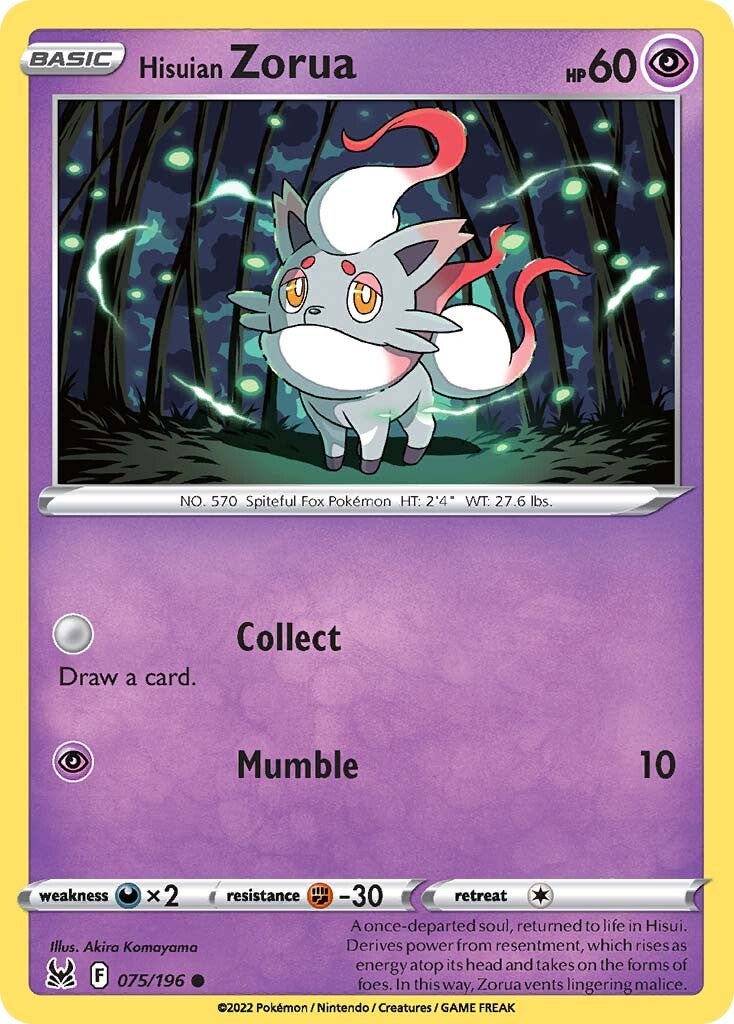 Zorua de Hisui (075/196) [Espada y Escudo: Origen Perdido]
