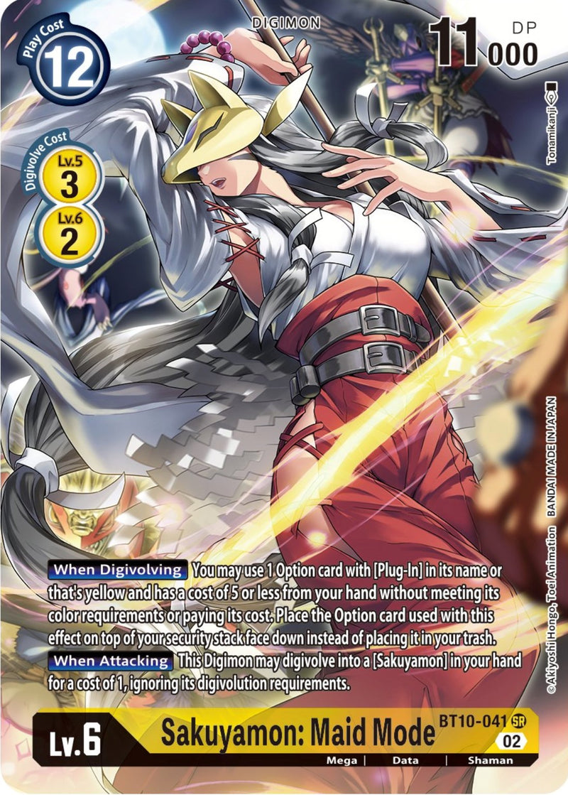 Sakuyamon: Modo Sirvienta [BT10-041] (Arte Alternativo) [Encuentro Xros]