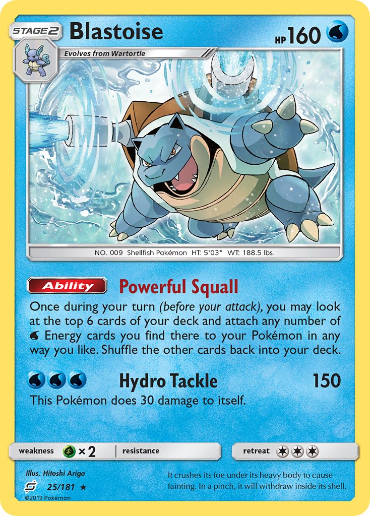 Blastoise (25/181) (Exclusiva Mazo Temático) [Sol y Luna: Unión de Aliados]