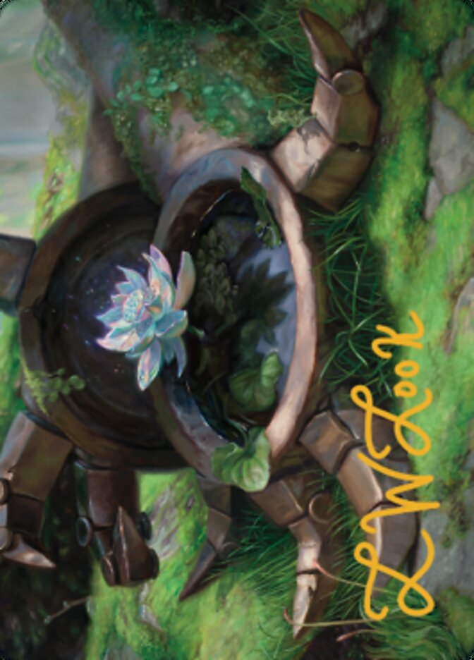 Carte d'art Lotus intemporel (signature estampée or) [Série d'illustrations Dominaria Uni]