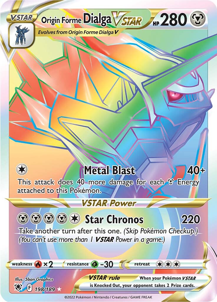 Dialga Origen V-ASTRO (198/189) [Espada y Escudo: Resplandor Astral]