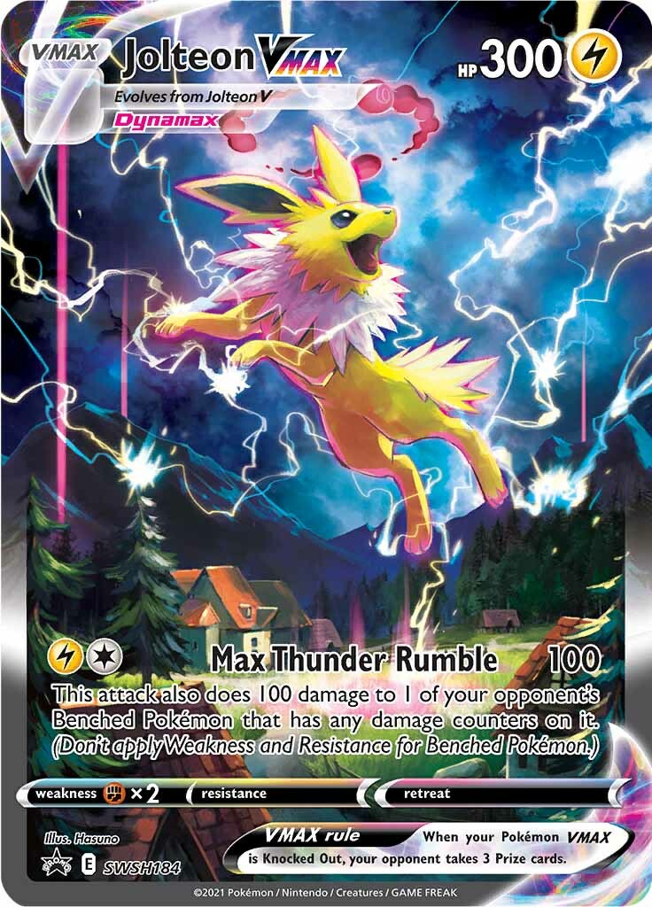 Jolteon VMAX (SWSH184) [Espada y Escudo: Cartas Promocionales de Estrellas Negras]
