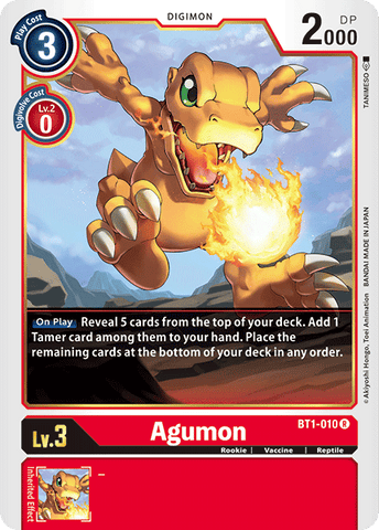 Agumon [BT1-010] [Sobres de Refuerzo de Lanzamiento Ver.1.0]