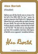 Alex Borteh Biografía [Mazo del Campeonato Mundial 2001]