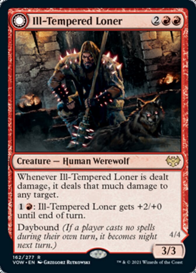 Solitario malhumorado // Vengador aullante [Innistrad: Voto Carmesí]