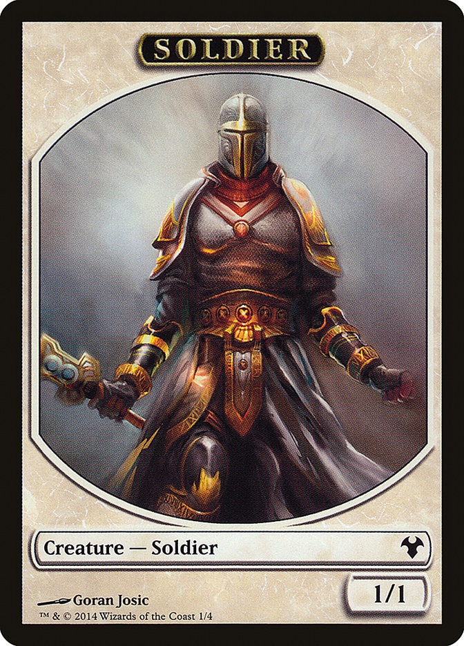 Soldat // Esprit Jeton recto-verso [Jetons Deck d'événement Modern 2014]