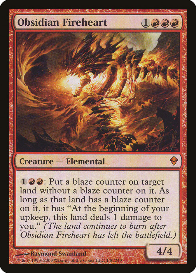 Cœur ardent d'obsidienne [Zendikar]
