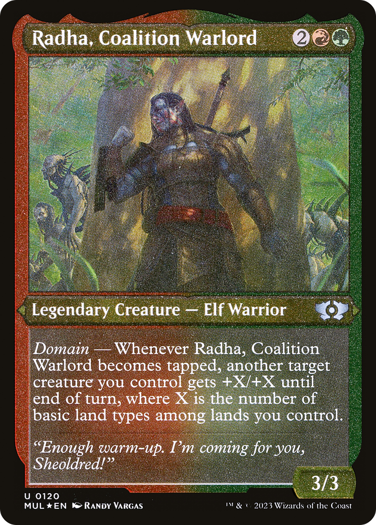 Radha, Señora de la Guerra de la Coalición (grabado foil) [Multiverse Legends]