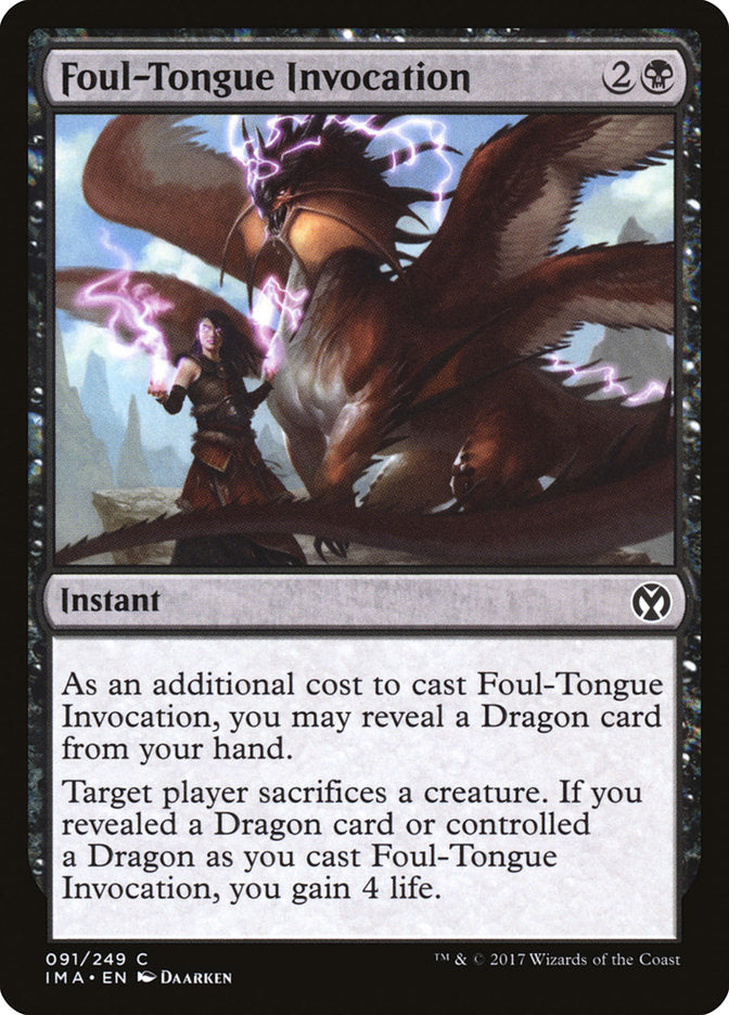 Invocation de langue noire [Iconic Masters]