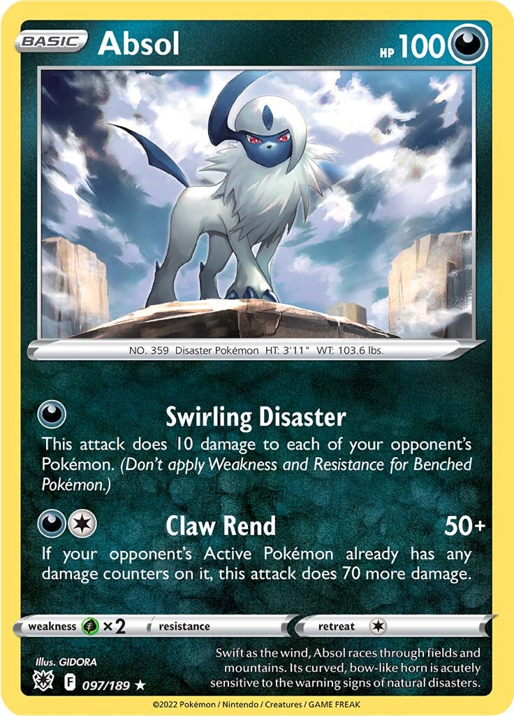 Absol (097/189) (Exclusiva de Baraja Temática) [Espada y Escudo: Resplandor Astral]