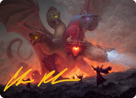 Carte artistique de Tiamat (Signature estampillée or) [Donjons & Dragons : Aventures dans les Royaumes Oubliés - Série d'illustrations]