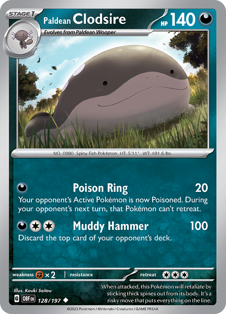 Clodsire de Paldea (128/197) [Escarlata y Púrpura: Llamas Obsidianas]