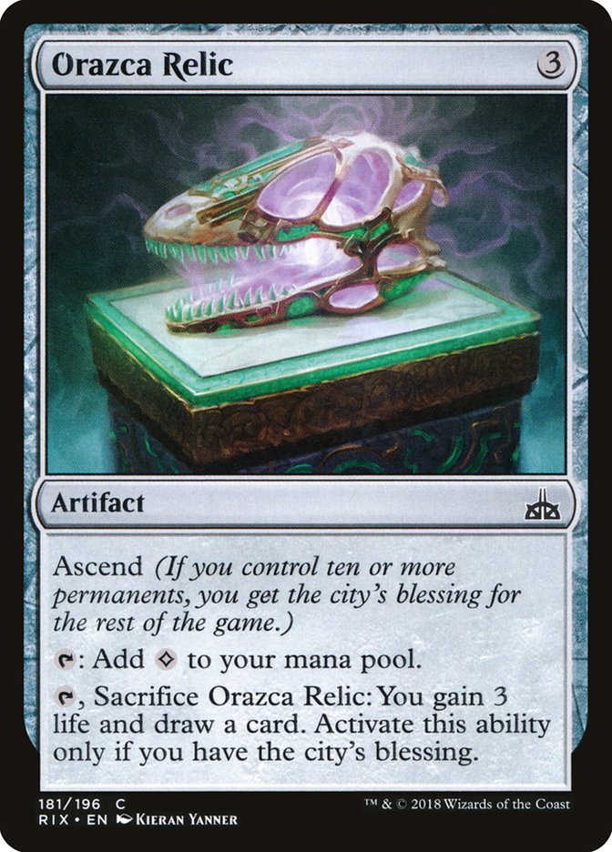 Relique d'Orazca [Les Combattants d'Ixalan]