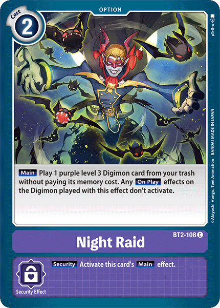 Incursión nocturna [BT2-108] [Lanzamiento Special Booster Ver.1.0]