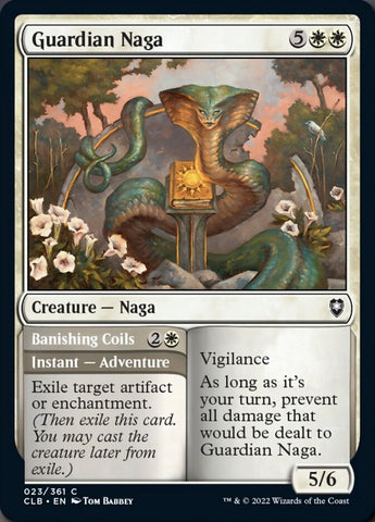 Naga Guardiana // Espirales Desterradoras [Commander Legends: Battle for Baldur's Gate]