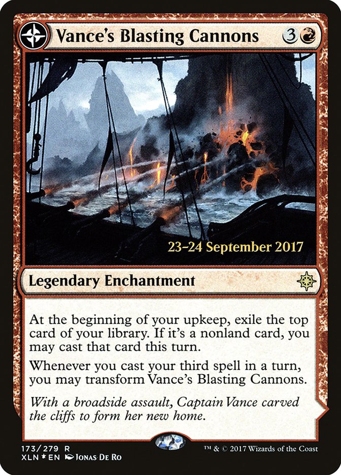 Canons cracheurs de Vance // Bastion crachefeu [Cartes promos d'avant-première d'Ixalan]