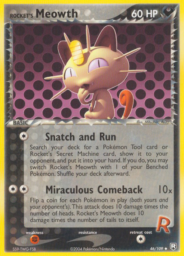 Meowth del Team Rocket (46/109) [EX: El Regreso del Team Rocket]