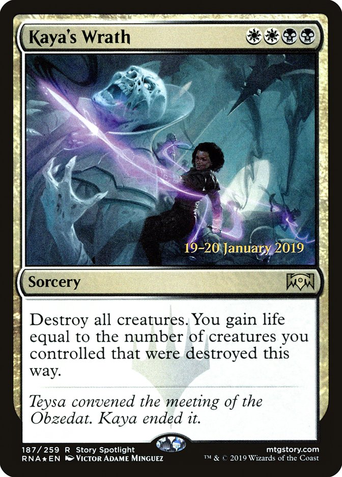 La Colère de Kaya [Cartes promos d’avant-première de l’Allégeance de Ravnica]