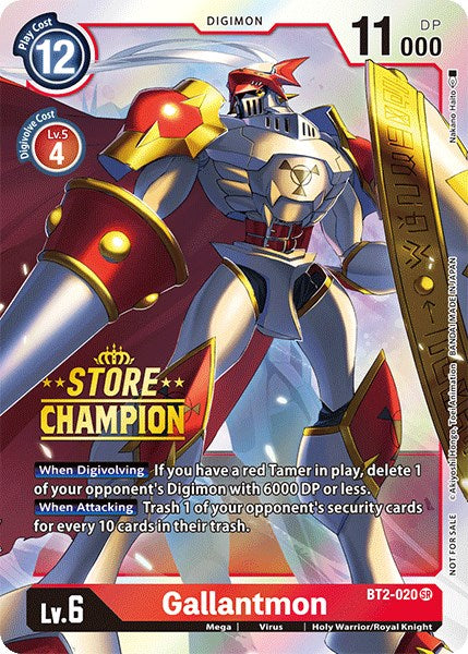 Gallantmon [BT2-020] (Campeón de Tienda) [Promos del Booster Especial de Lanzamiento]