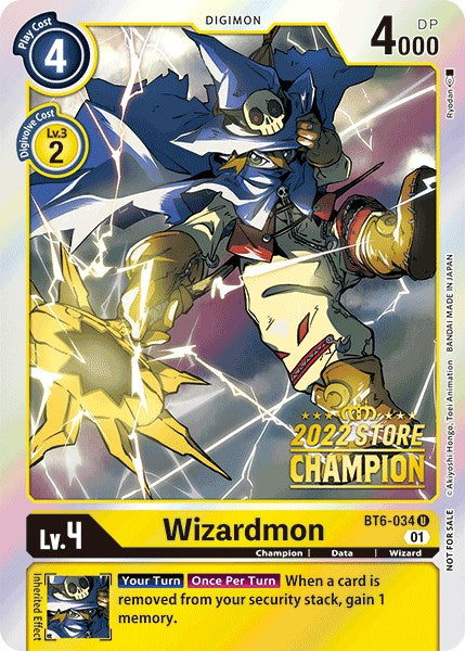 Wizardmon [BT6-034] (Campeón de tienda 2022) [Promos de Doble Diamante]