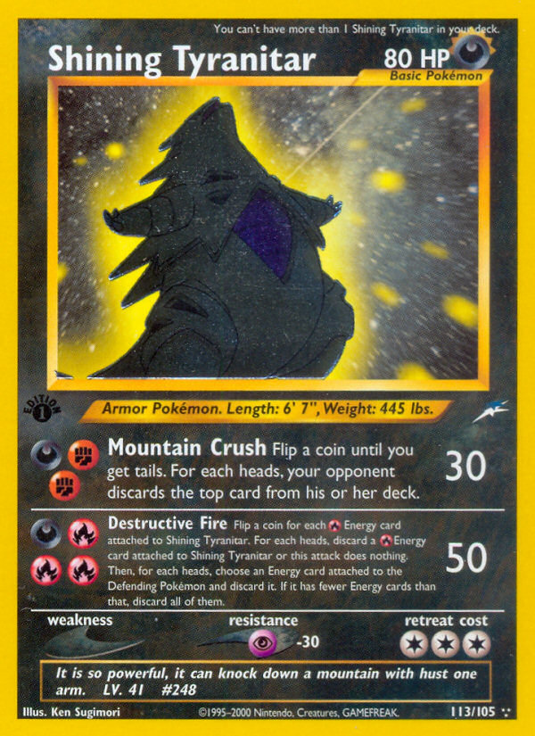 Tyranitar Brillante (113/105) [Neo Destiny 1.ª edición]