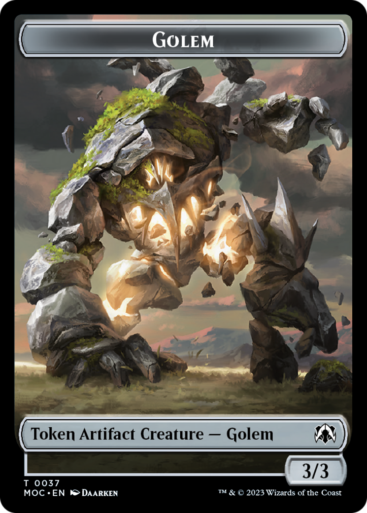 Golems // Sang Jeton recto-verso [Jetons Commander L'invasion des machines]