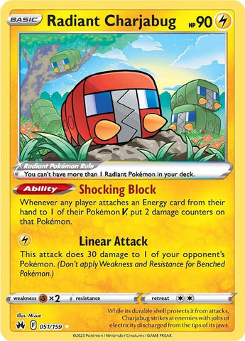 Charjabug Radiante (051/159) [Espada y Escudo: Cenit Supremos]