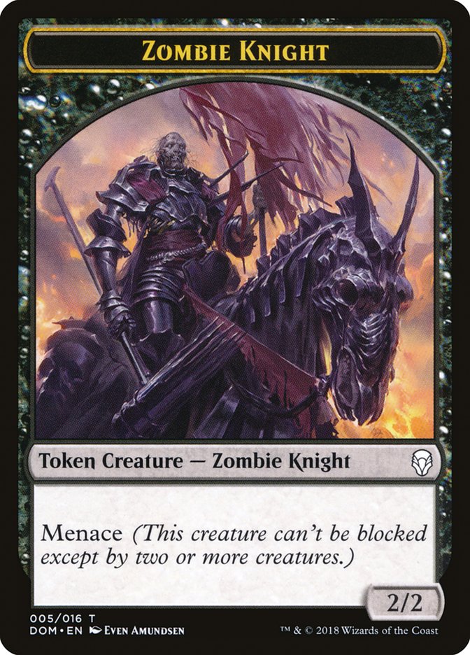 Chevalier Zombie [Jetons Dominaria]