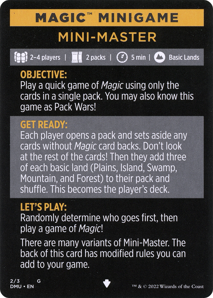 Mini-Maestro (Minijuego de Magia) [Minijuego de Commander Legends: Battle for Baldur's Gate]