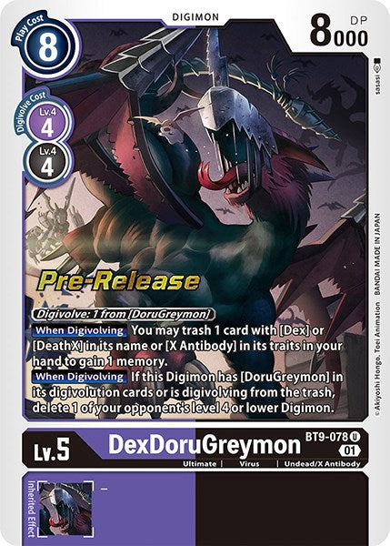 DexDoruGreymon [BT9-078] [Promos de prerelease de X Record]