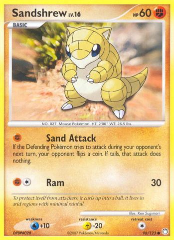 Sandshrew (96/123) [Diamante & Perla: Tesoros Misteriosos]