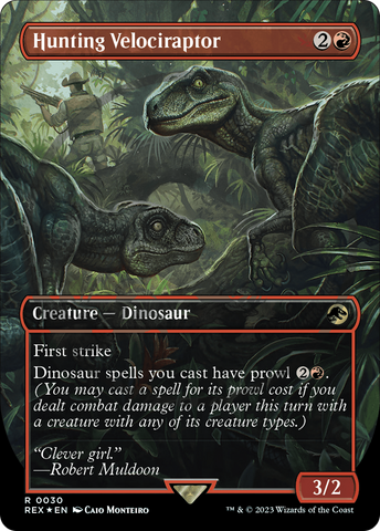 Chasse au Vélociraptor (Emblème) (Sans bordure) [Jetons Collection Jurassic World]
