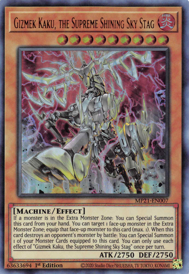 Gizmek Kaku, le Cerf Céleste Scintillant Suprême [MP21-EN007] Ultra Rare