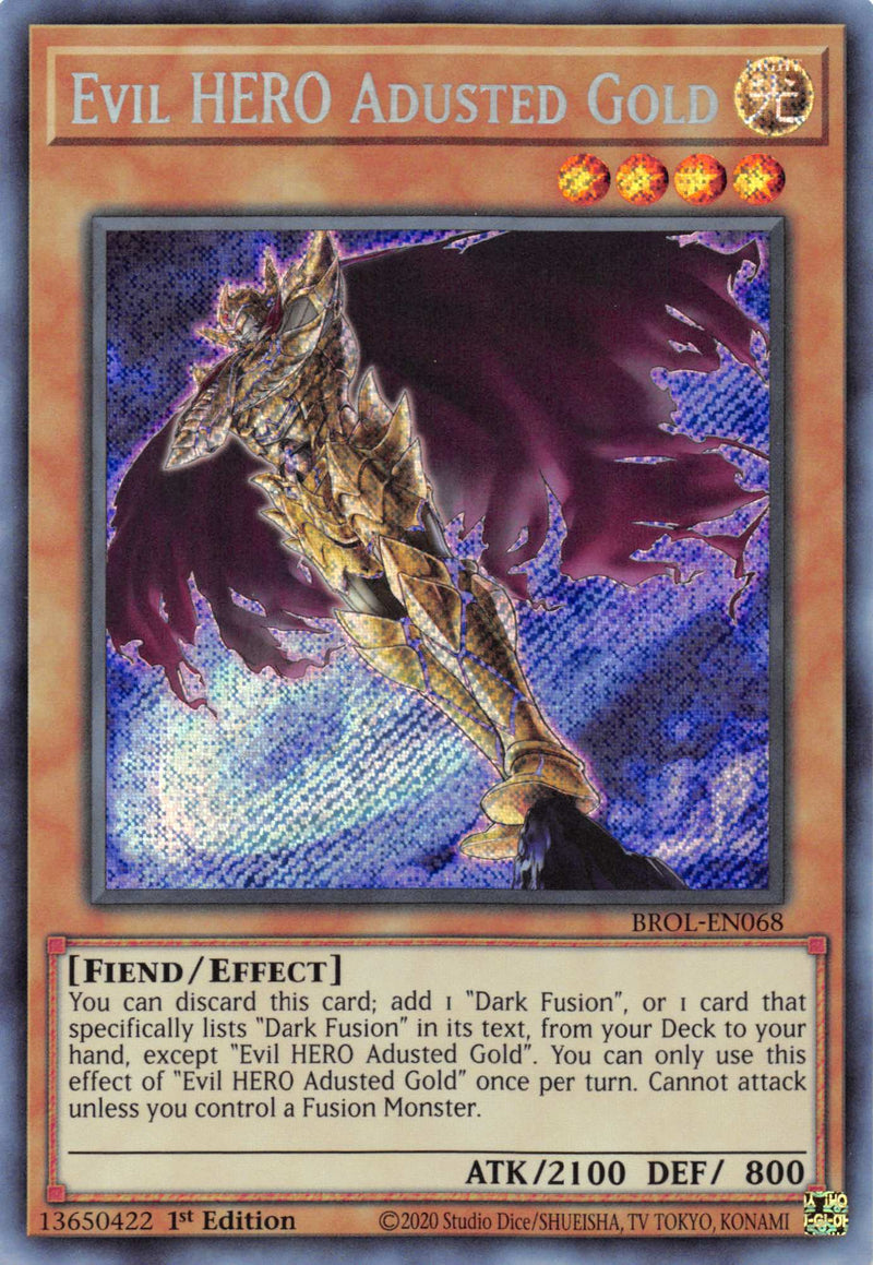 Evil HERO Adusted Gold [BROL-FR068] Secret Rare