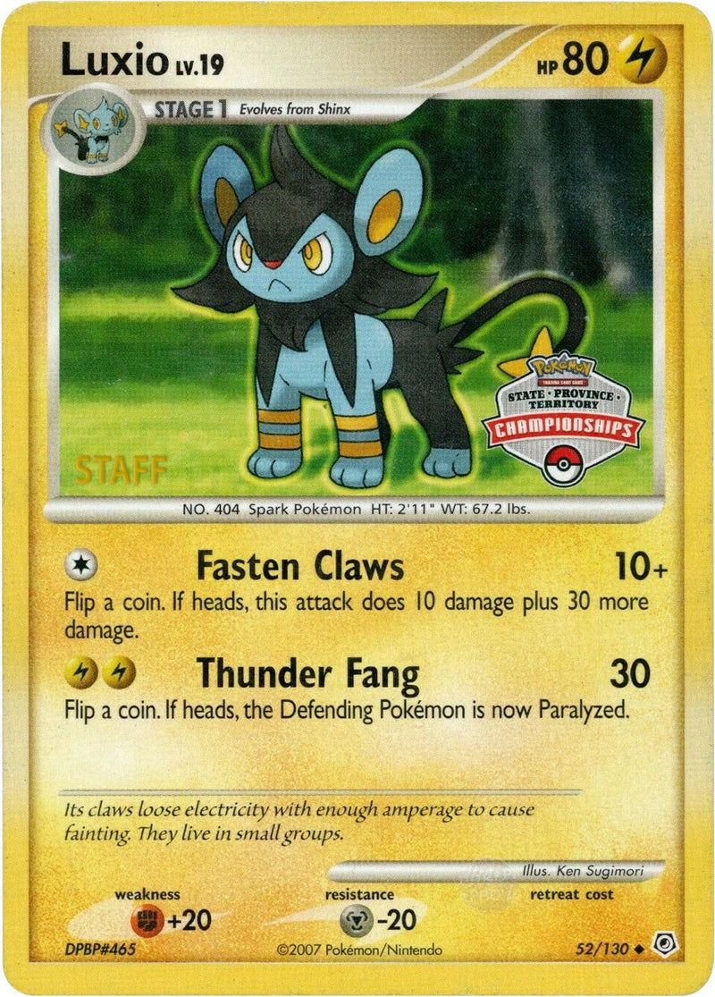 Luxio (52/130) (Promoción para el personal del Campeonato Estatal) [Diamante & Perla: Set Básico]