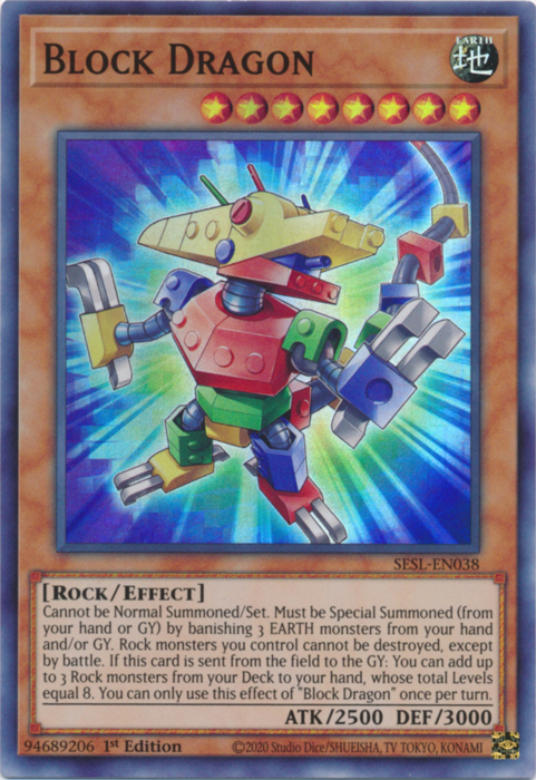 Dragón Bloque [SESL-EN038] Super Rara
