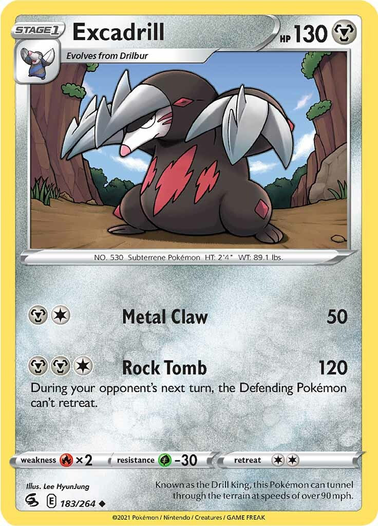 Excadrill (183/264) [Espada y Escudo: Golpe Fusión]