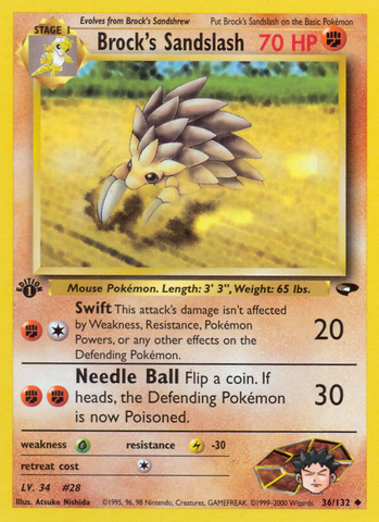 Sandslash de Brock (36/132) [Desafío de Gimnasio 1ª Edición]