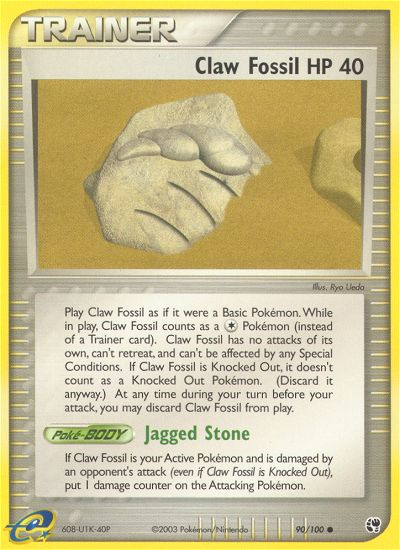 Fossile Griffe (90/100) [EX: Tempête de Sable]