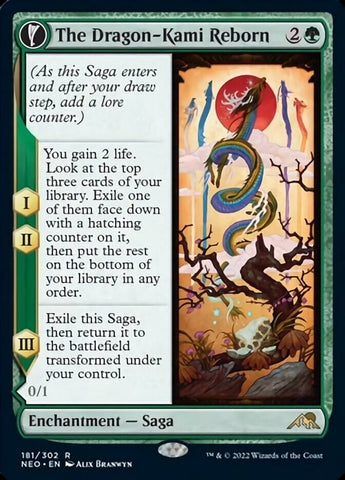 El dragón Kami renacido // Huevo del dragón Kami [Kamigawa: Dinastía Neon]