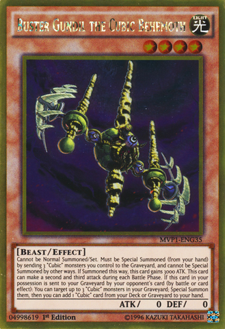 Buster Gundil el Behemoth Cúbico [MVP1-ENG35] Rara de Oro