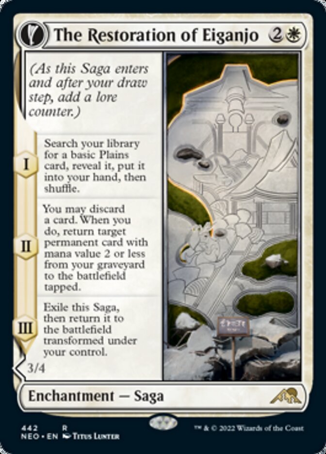 La Restauration d'Eiganjo // Architecte de la Restauration (Extended Art) [Kamigawa: Neon Dynasty]
