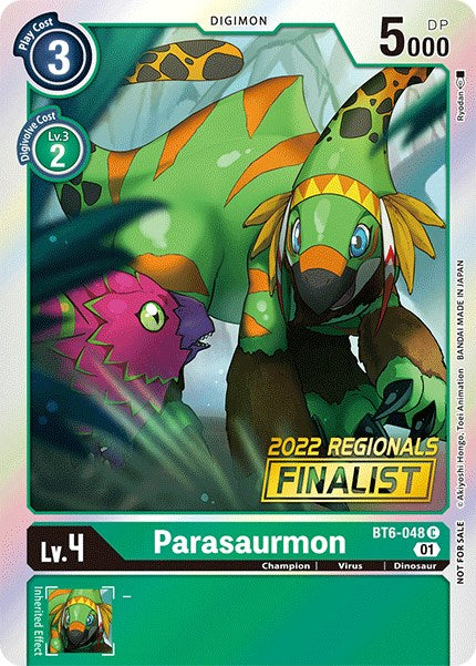 Parasaurmon [BT6-048] (Campeonato Regional Online 2022) (Finalista Online) [Promos Doble Diamante]