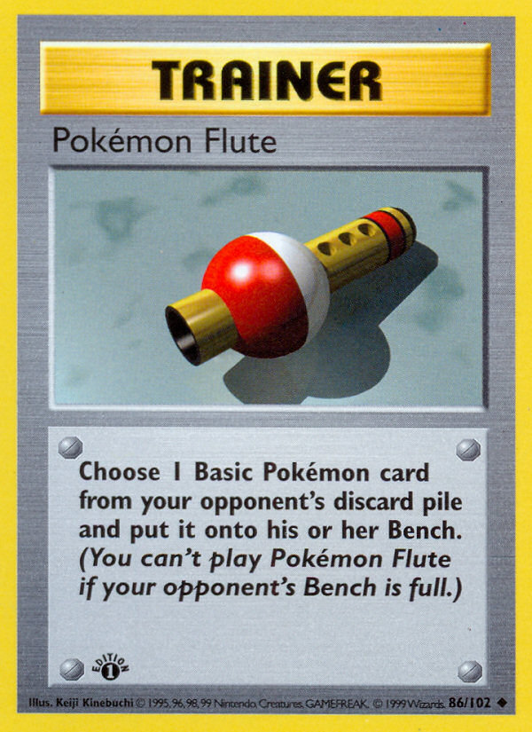 Flûte Pokémon (86/102) (Sans Ombre) [Set de Base 1re Édition]