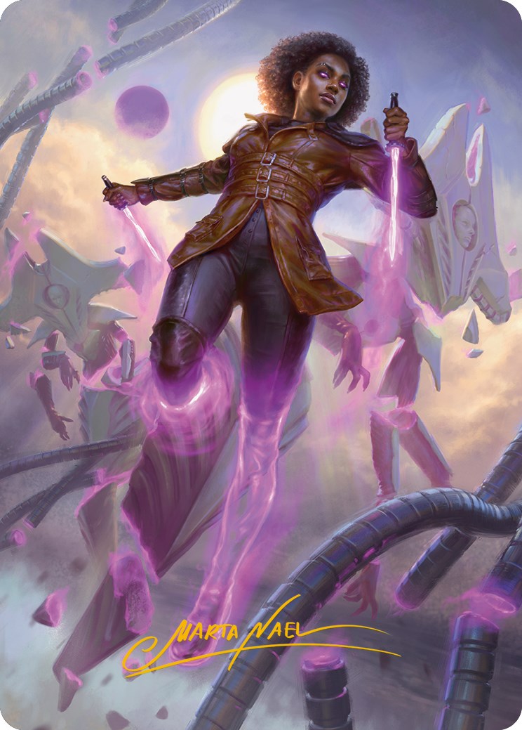 Kaya, tueuse immatérielle Carte artistique (Signature estampillée or) [Phyrexia : Tout sera un – Série artistique]