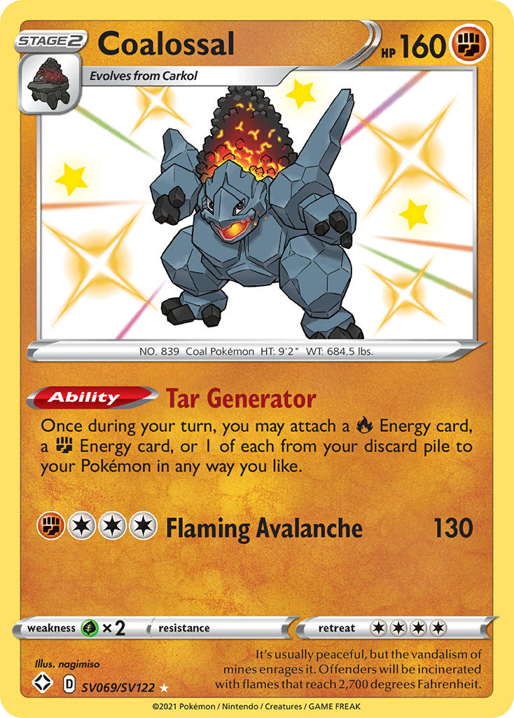 Coalossal (SV069/SV122) [Épée et Bouclier : Destinées Radieuses]