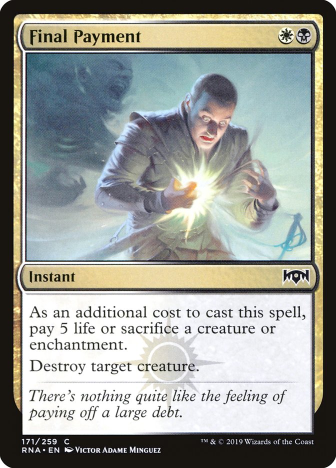 Paiement final [Allégeance de Ravnica]