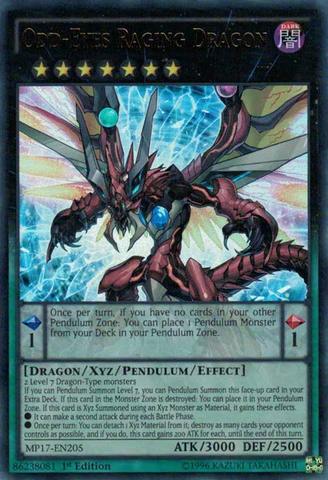 Dragon Furieux aux Yeux Impairs [MP17-FR205] Ultra Rare