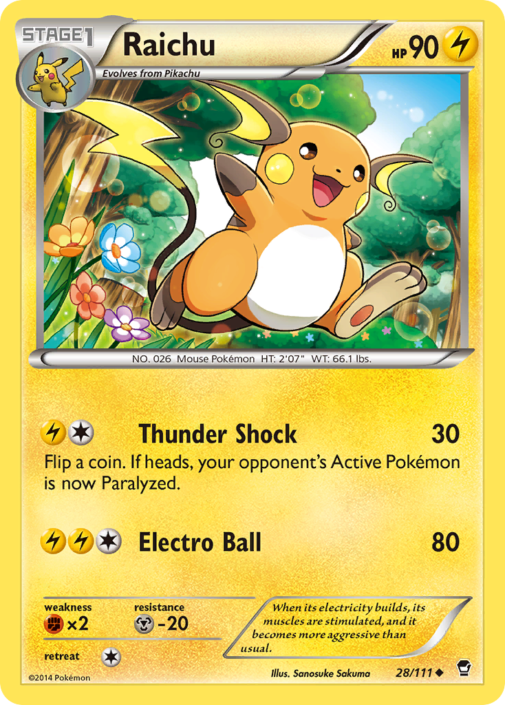 Raichu (28/111) [XY: Poings Furieux]